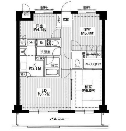 新検見川駅 徒歩16分 3階の物件間取画像